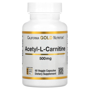 California Gold Nutrition, Acetyl L-Carnitine, 500 mg, 60 капс (60 порций)