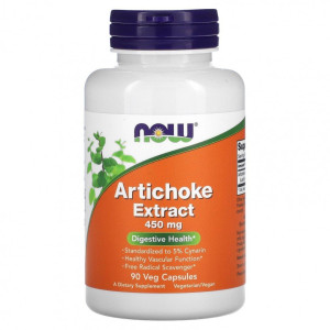 NOW, Artichoke Extract 450 mg, 90 капс (90 порций)
