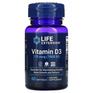 Life Extension, D3 7000, 60 капс (60 порций)