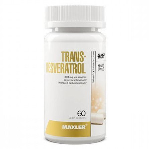 MAXLER, Trans-Resveratrol, 60 капс (30 порций)