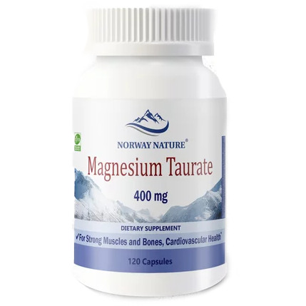 Norway Nature, Magnesium Taurate 400 мг, 120 капс (30 порций) купить в ...