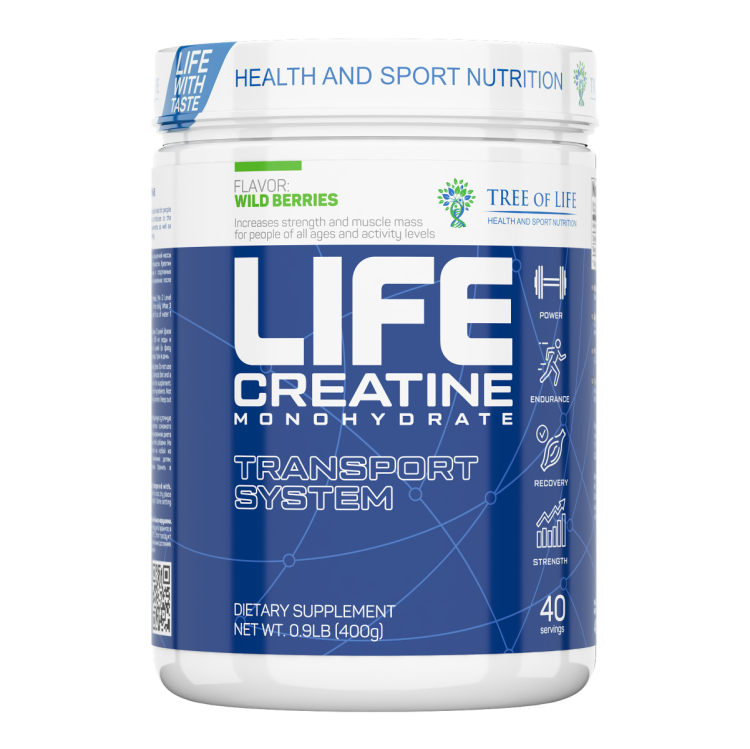 TREE OF LIFE, Creatine, 400 г, вкус "Дикие ягоды" (40 порций) купить в ...