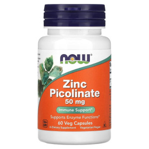 NOW, Zinc Picolinate 50 мг