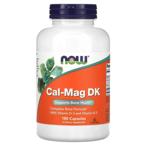 NOW, Calcium & Magnesium With D3 and K2, 180 капс (90 порций)