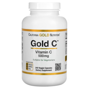 California, Gold Nutrition, Vitamin C, 500 мг, 240 капс (240 порций)