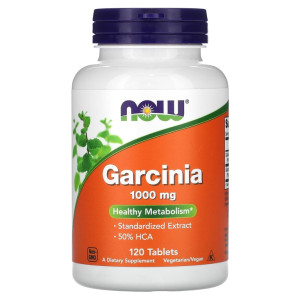 NOW, Garcinia 1000 мг, 120 табл (120 порций)