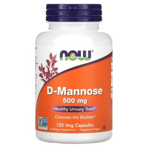 NOW, D-Mannose 500 mg, 120 капс (40 порций)