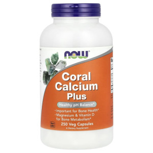 NOW, Coral Calcium Plus Mag, 250 капс