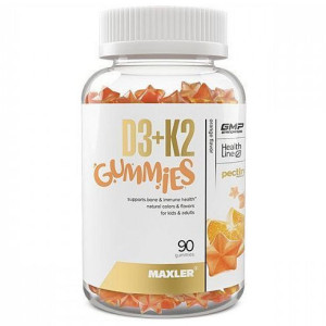 MAXLER, D3+K2 Gummies, 90 марм (90 порций)