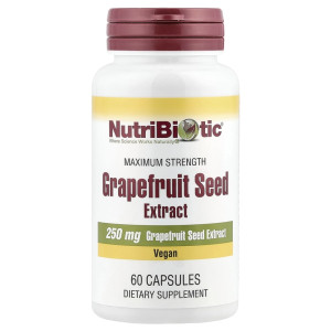 NutriBiotic, Grapefruit Seed Extract, 250 мг, 60 капс (60 порций)
