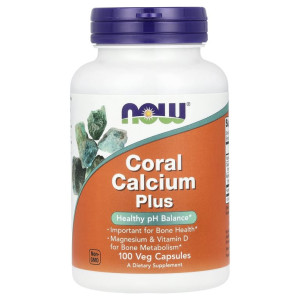 NOW, Coral Calcium Plus Magnesium and Vitamin D3, 100 капс