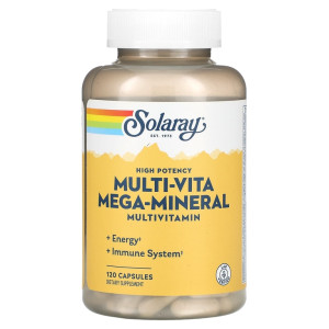 Solaray, Mega-Mineral Multivitamin, 120 капс (30 порций)