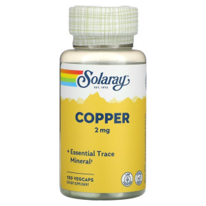 Solaray, Copper Citrate 2 мг, 60 капс (60 порций)