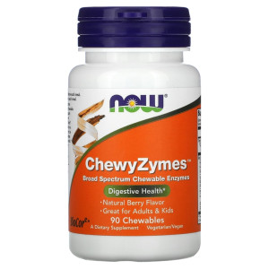 NOW, Chewyzymes, 90 жев табл (45 порций)