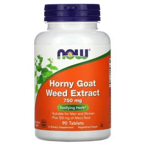 NOW, Horny Goat Weed Extract, 90 табл (90 порций)