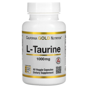 California Gold Nutrition, L-Taurine 1000 mg, 60 капс (60 порций)
