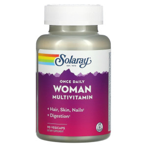 Solaray, Once Daily Woman Multivitamin, 90 капс (90 порций)