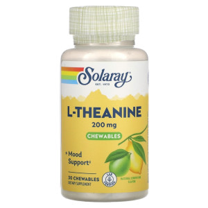 Solaray, L-Theanine 200 мкг, 30 жев табл (30 порций)
