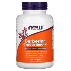 NOW, Berberine Glucose Support, 90 ΡΠΎΡΡΠ³Π΅Π»Ρ (90 ΠΏΠΎΡΡΠΈΠΉ)