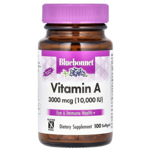 Bluebonnet, Vitamin A 3000, 100 капс