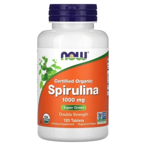 NOW, Spirulina 1000 мг, 120 табл (40 порций)