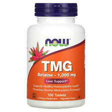 NOW, TMG, 1000 мг, 100 табл (33 порции)