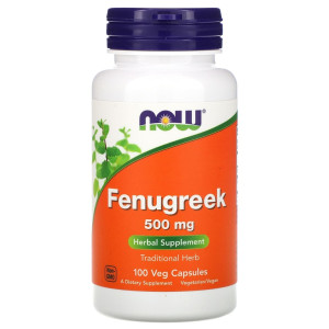 NOW, Fenugreek, 500 mg, 100 капс (50 порций)