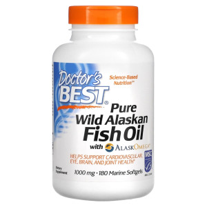 Doctor's Best, Fish Oil 1000 mg, 180 капс (90 порций)