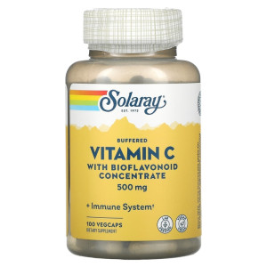 Solaray, Vitamin C & Bioflavonoids 500 мг, 100 капс (100 порций)