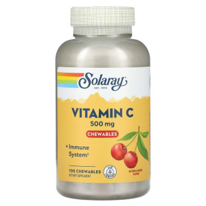 Solaray, Vitamin C 500 мг, 100 жев табл (100 порций)