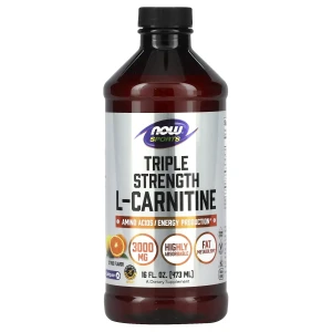 NOW, Triple strength L-Carnitine, 3000 мг, 473 мл (32 порции)
