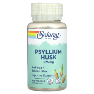 Solaray, Psyllium Husk 525 мг, 100 капс (25 порций)