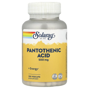 Solaray, Pantothenic Acid 500 мг, 100 капс (100 порций)