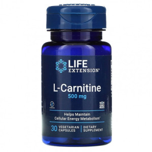 Life Extension, L-Carnitine, 500 мг, 30 капс (30 порций)