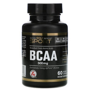 California Gold Nutrition, BCAA 500 mg, 60 капс (60 порций)