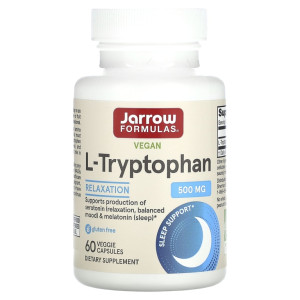 Jarrow, Tryptophan, 500 mg, 60 капс (60 порций)