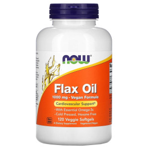 NOW, Flax Oil, 120 капс (120 порций)