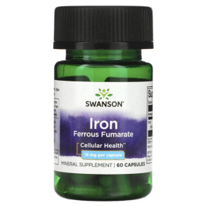Swanson, Iron Ferrous Fumarate 18 мг, 60 капс (60 порций)