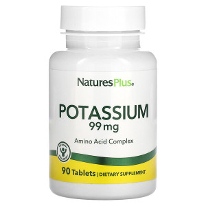 Natures Plus, Potassium, 99 мг, 90 табл (90 порций)