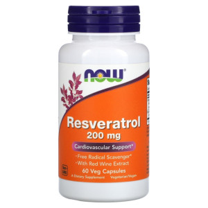 NOW, Resveratrol, 200 мг