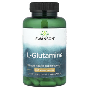 Swanson, L-GLutamine 500 мг, 100 капс (100 порций)