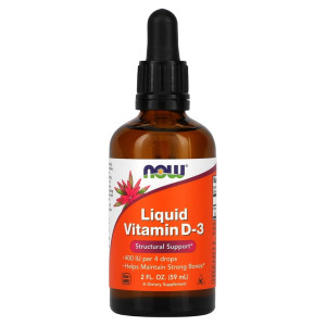 NOW, Liquid Vitamin D3, 59 ΠΌΠ» (527 ΠΏΠΎΡΡΠΈΠΉ)