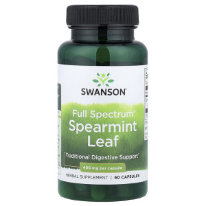 Swanson, Full Spectrum Srearmint Leaf 400 мг, 60 капс (60 порций)